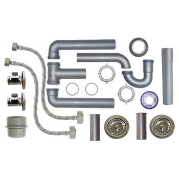 PAQUETE INSTALACION PARA FREGADERO COFLEX (PS-F007) ACERO INOX